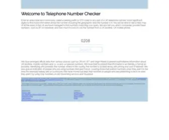 Telephone-Number-Checker.co.uk(Telephone Area Code Information) Screenshot