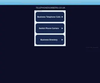 Telephonenumbers.co.uk(UK Telephone Numbers and area codes) Screenshot