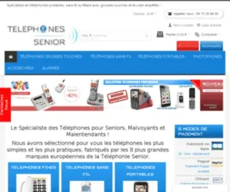 Telephones-Senior.com(Le spécialiste des téléphones sénior) Screenshot