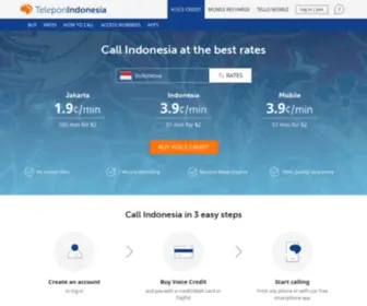 Teleponindonesia.com(Call Indonesia or send mobile recharges) Screenshot