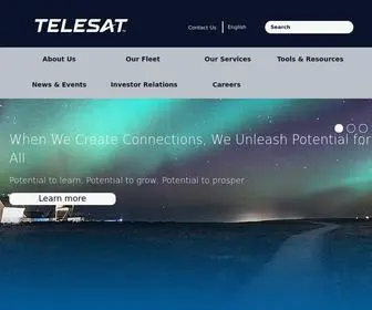 Telesat.com(Satellite Services for Broadcast) Screenshot