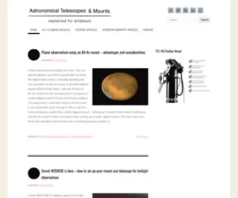 Telescopemount.org(Telescope Mounts Explained) Screenshot