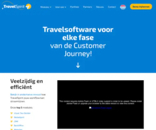 Telespirit.com(Travelsoftware voor elke customer journey fase) Screenshot