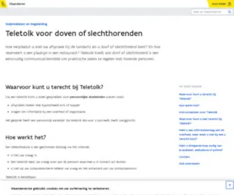 Teletolk.be(Teletolk voor doven of slechthorenden) Screenshot