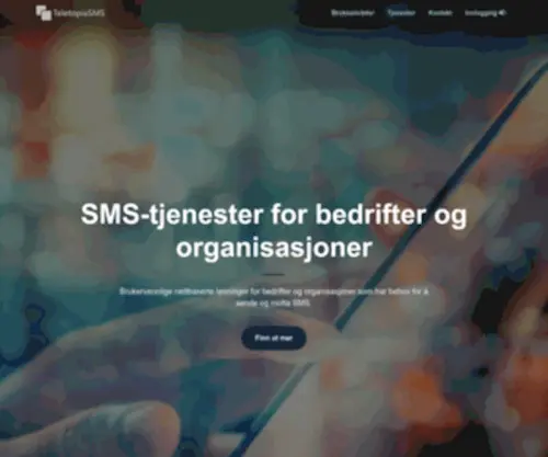 Teletopiasms.no(TeletopiaSMS tilbyr et bredt utvalg SMS) Screenshot
