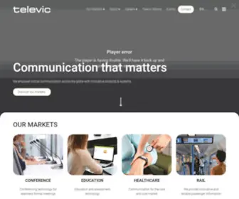 Televic.com(Communication that matters) Screenshot