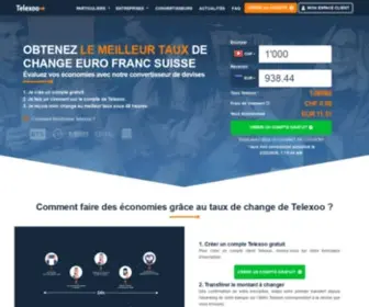 Telexoo.com(Changez vos devises au meilleur taux de change par virement à l'international) Screenshot