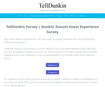 Telldunkin.vip(TellDunkin Survey) Screenshot