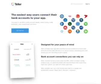 Teller.io(The API for your bank account) Screenshot