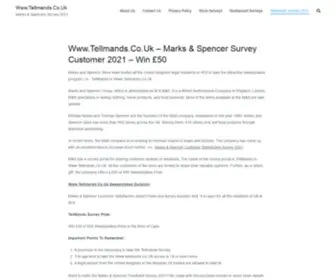 Tellmandscouksurvey.com(Marks & Spencer Survey 2021) Screenshot