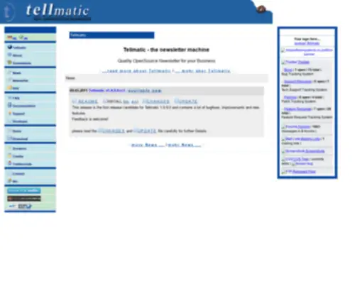 Tellmatic.org(The newsletter machine) Screenshot