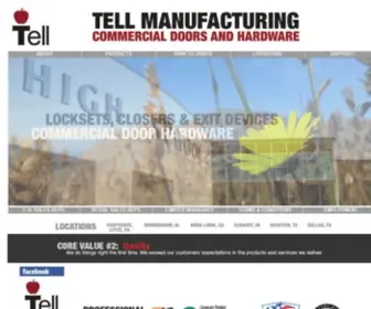 Tellmfg.com(Tell Manufacturing) Screenshot