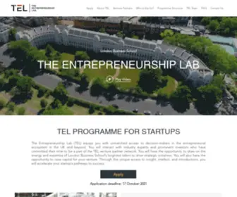 Tel.london(The Entrepreneurship Lab's mission) Screenshot