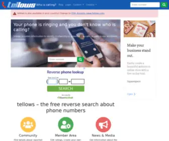 Tellows.co.uk(The phone number reverse search) Screenshot