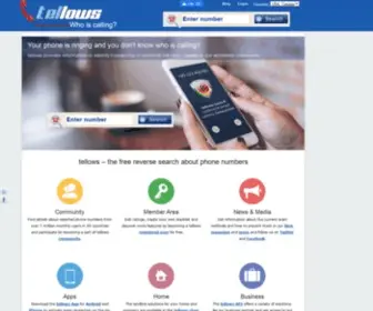 Tellows.com(The community for phone numbers and phone spam) Screenshot