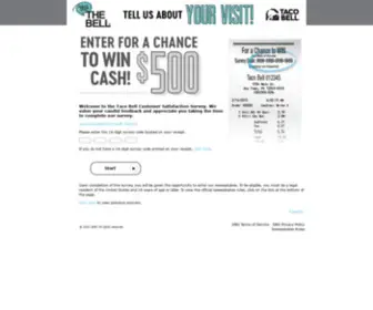 Tellthebell.com(Taco Bell Customer Satisfaction Survey) Screenshot