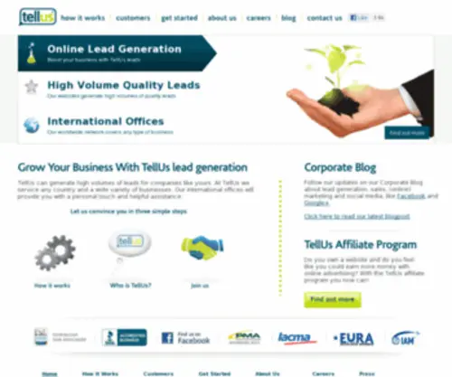 Tellus.com(Leader in online lead generation) Screenshot