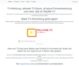 Tellyme.tv(TV-Werbung, TV-Spots, all about TV) Screenshot