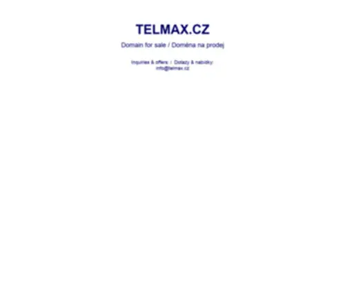 Telmax.cz(TELMAX) Screenshot