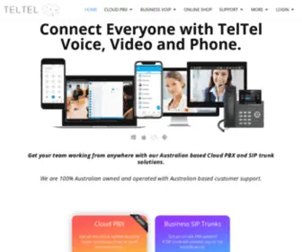 TelTel.com.au(Australian Cloud PBX and Business VoIP Provider) Screenshot