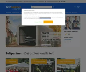 Teltpartner.dk(Køb partytelte og festtelte) Screenshot