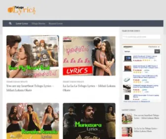 Telugu-Lyrics.co.in(This site) Screenshot