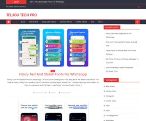 Telugutechpro.com(Telugu Tech Pro) Screenshot