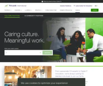 Telusinternational-CA.com(Learn what makes a TELUS International career great) Screenshot