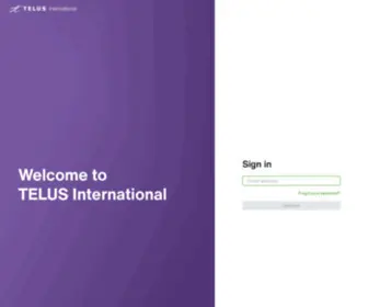 Telusinternational.ai(TELUS International) Screenshot