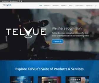 Telvue.com(Broadcast Technology and Video Solutions for PEG broadcast and local TV) Screenshot