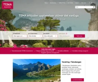 Temaresor.se(Upplevelserika och genomtänkta resor som ger dig minnen för livet) Screenshot