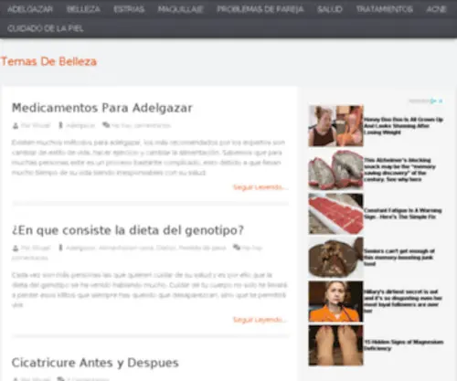 Temasdebelleza.com(Temas de belleza) Screenshot