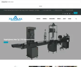 Temaxmakina.com(Temax Makina) Screenshot