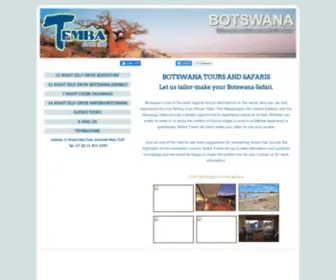 Tembabotswana.com(Botswana and Okavango Delta tours and safaris) Screenshot