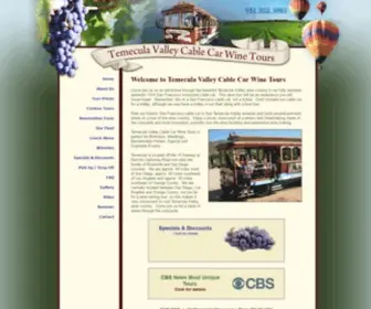 Temeculacablecar.com(The Best Temecula Wine Tours) Screenshot