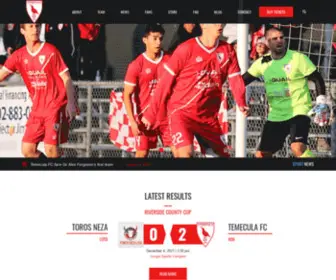 Temeculafc.com(Temecula FC NPSL) Screenshot