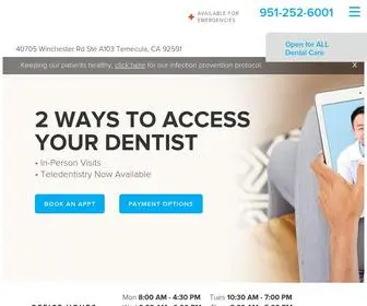 Temeculamoderndentistry.com(Open for Essential & Emergency Dental Needs) Screenshot