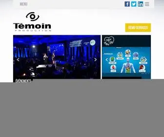 Temoinproduction.com(Accueil) Screenshot