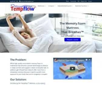 Tempflow.com(The Memory Foam Mattress That Breathes. Wake up from the best sleep. Ever. Tempflow) Screenshot