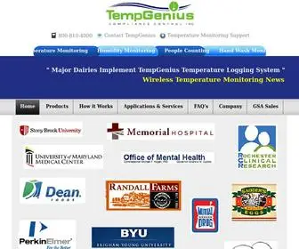 Tempgenius.com(Wireless temperature monitoring) Screenshot