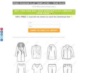 Templatesforfashion.com(Free Fashion Flat Templates) Screenshot