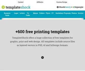Templateshock.com(TemplateShock Printing Templates) Screenshot