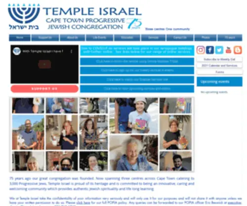 Templeisrael.co.za(Temple Israel) Screenshot