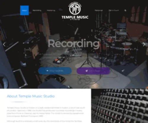 Templemusicstudio.com(Temple Music Recording and Mastering Studio) Screenshot