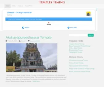 Templestiming.com(Hindu Temple Timings) Screenshot