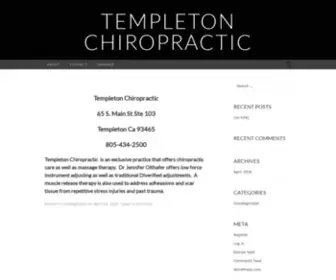 Templetonchiro.com(Templeton chiropractic) Screenshot