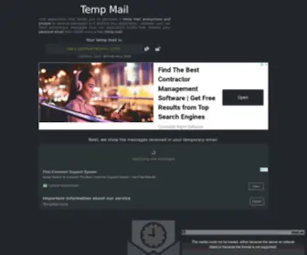 Tempmail.ninja(Temp mail) Screenshot