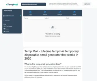 Tempmailgen.com(Temp Mail) Screenshot