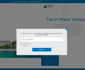 Tempoholidays.com(Australian Travel Agent in Melbourne) Screenshot