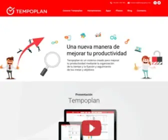 Tempoplan.com(Una nueva manera de mejorar tu productividad) Screenshot